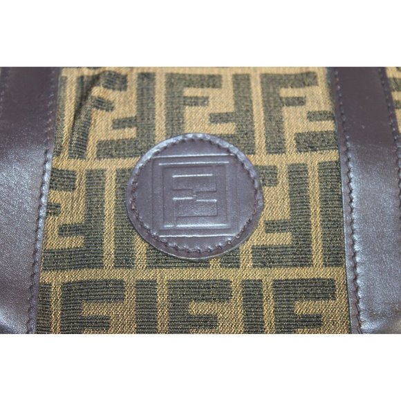 Fendi Zucca VERY RARE Vintage  Boston Bag Canvas with Leather Top Handles - Picture 5 of 12